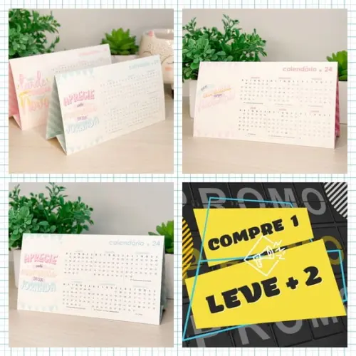 Arquivo de Corte Calendário de Mesa Display 2024 Pdf/png