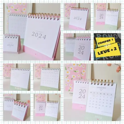Arquivo de Corte Calendários de Mesa 2024 Pdf/png