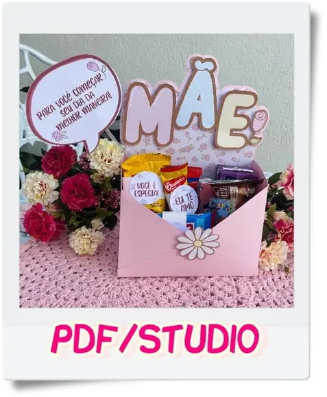 Arquivo de corte Cesta café da manha Dia das Mães Studio/PDF