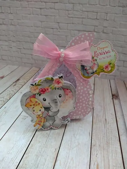 Arquivo de corte Chá de bebê Elefantinho rosa *Studio*