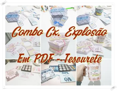 Arquivo de corte Combo Caixa Explosão - Dia dos avós *PDF