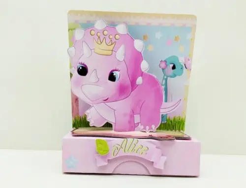 Arquivo de corte Dinossauro Menina Studio/PDF/PNG