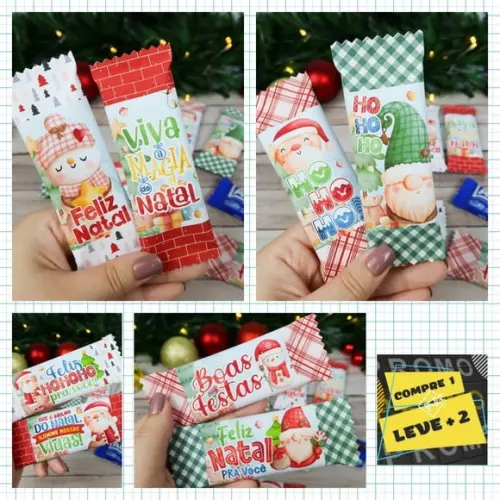 Arquivo de Corte Embalagem para Chocolate 20g Natal
