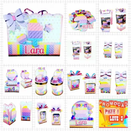 Arquivo de corte Fidget toys Pop It candy *Studio/PDF*