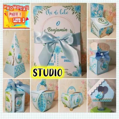 Arquivo De Corte Jardim De Passarinhos Azul Menino *studio
