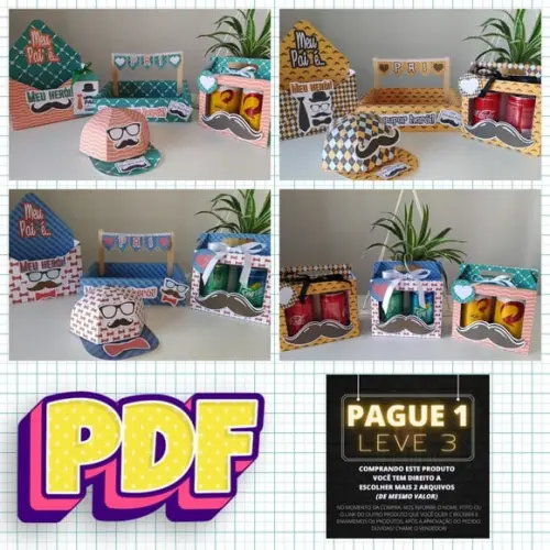 Arquivo de Corte Kit Caixas Dia dos Pais *pdf*