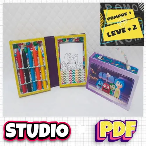 Arquivo de Corte Kit Colorir Divertidamente Maleta Pintura