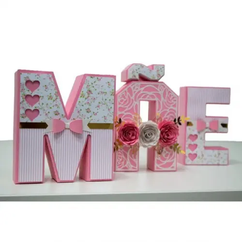 Arquivo de corte Letras 3D Dia das Mães Studio/PDF/SVG