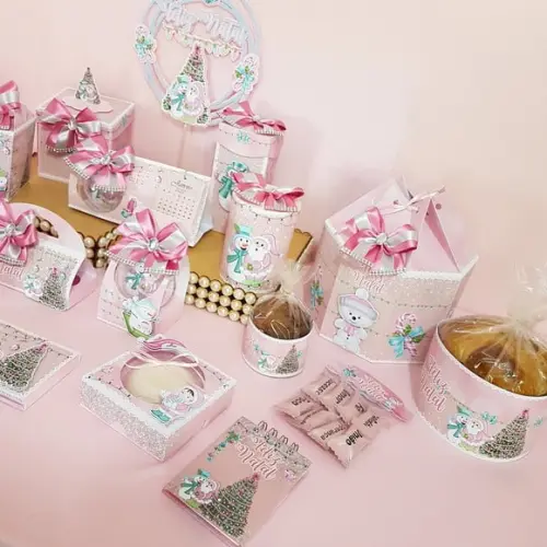Arquivo de corte Natal Rosa *Studio/PDF