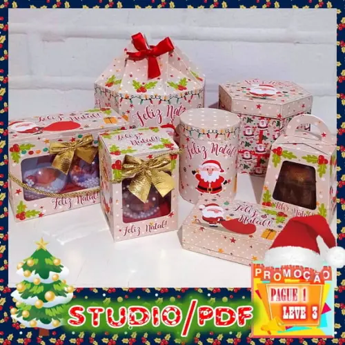 Arquivo de corte Natal Rosa *Studio/PDF*