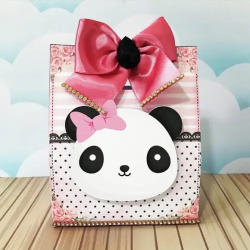 Arquivo de corte Panda menina Studio/PDF/PNG