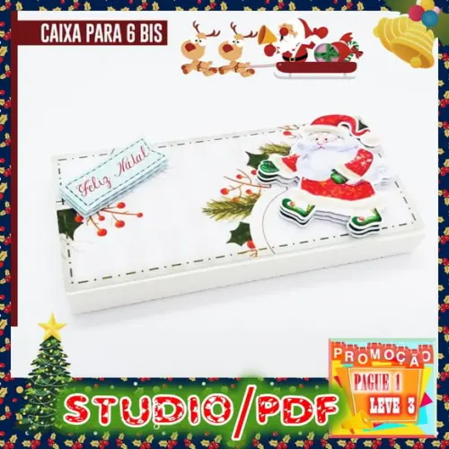 Arquivo de corte para caixa 6 bis Natal