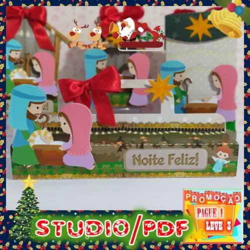 Arquivo de corte para caixa bis Natal