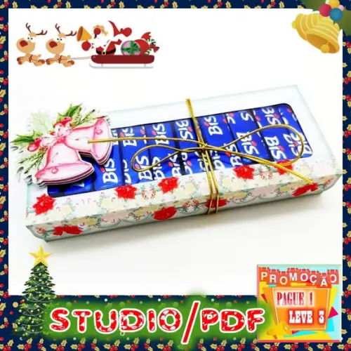 Arquivo de corte para caixa bis Natal