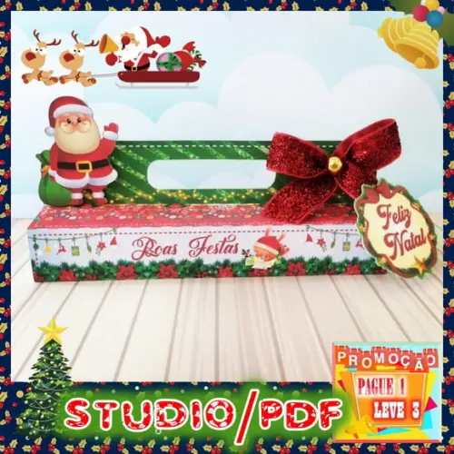 Arquivo de corte para caixa Bis Natal