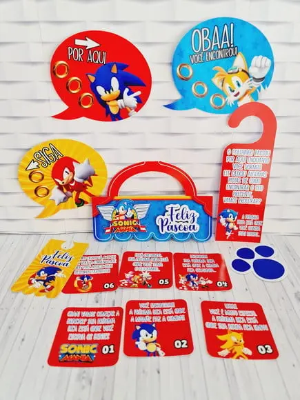Arquivo de Corte Páscoa Sonic *PAGUE 1 e LEVE 3 Studio/PDF