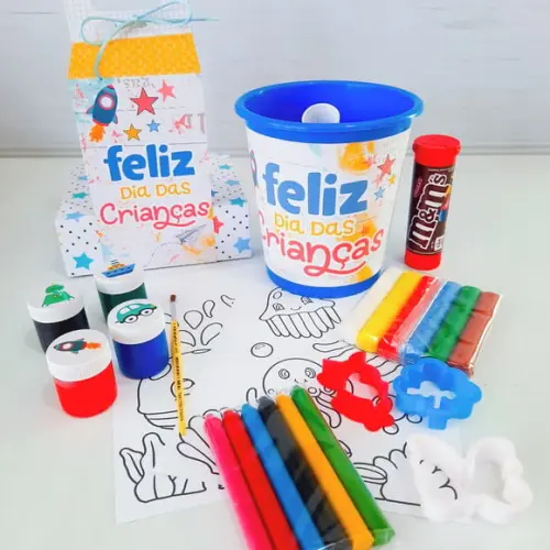 Arquivo de corte Porta Baldinho 1 Litro Dia das Criança