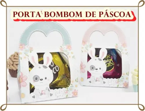 Arquivo de corte Porta Bombom Páscoa PDF/DXF/SVG