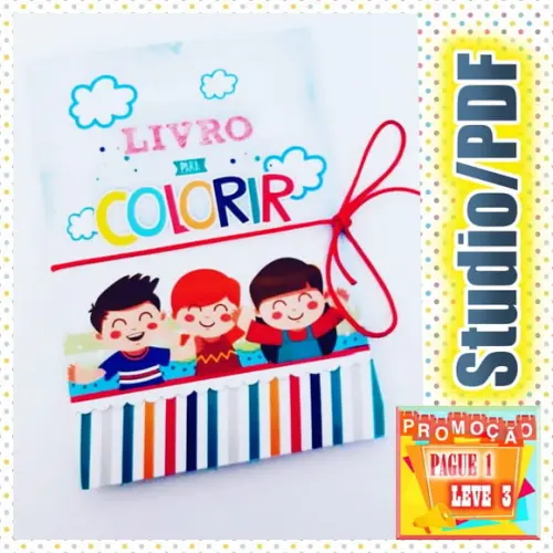 Arquivo de corte Revistinha colorir Dia das Crianças