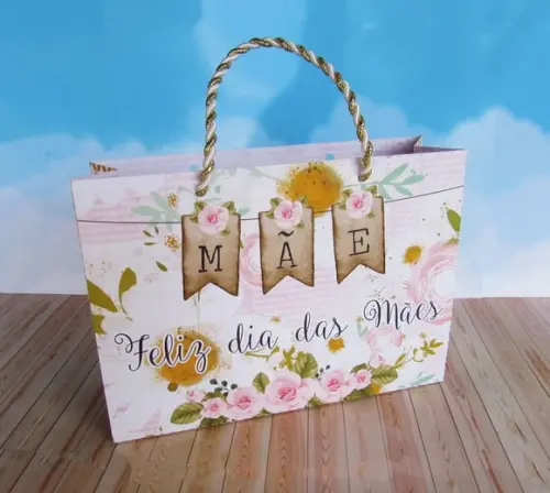 Arquivo de corte sacola Dia das Mães Studio/PDF