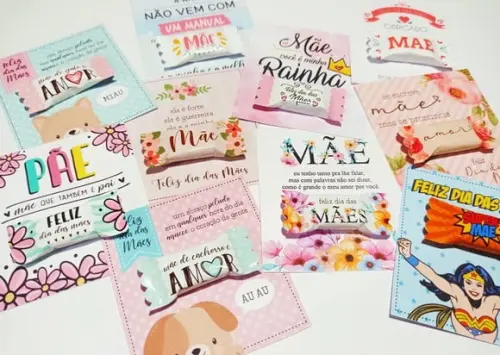 Arquivo de Corte Tag e bala - Dia das Mães *PNG