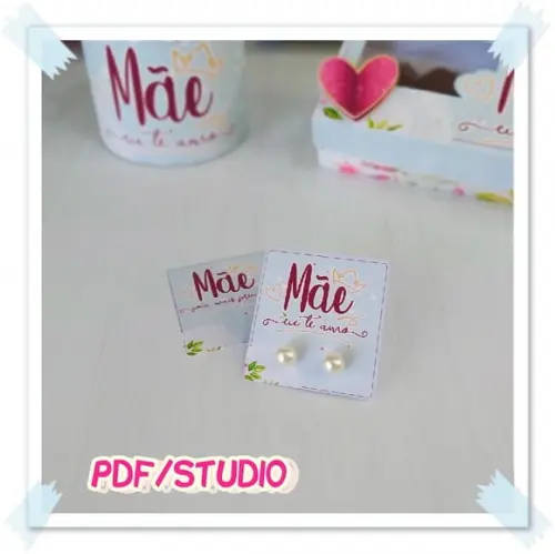 Arquivo de Corte Tag Brinco - Dia das Mães Studio/PDF