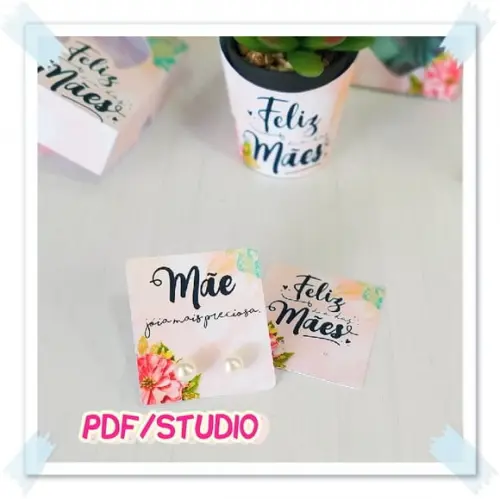 Arquivo de Corte Tag Brinco - Dia das Mães Studio/PDF