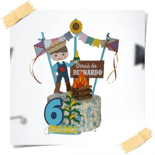 Arquivo de corte topo de bolo - Festa Junina **Studio**