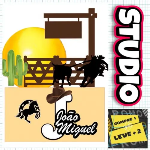 Arquivo de Corte Topo de Bolo Amor Por Vaquejada Cavalo