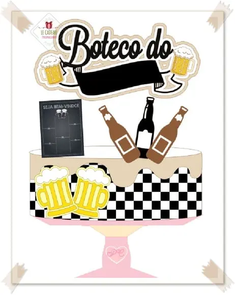 Arquivo de Corte Topo de Bolo Boteco Studio