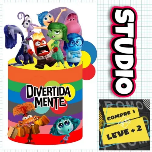 Arquivo de Corte Topo de Bolo Divertidamente Studio