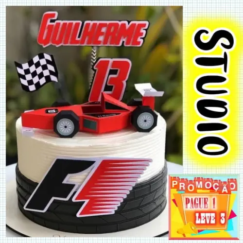 Arquivo de Corte Topo de Bolo formula 1