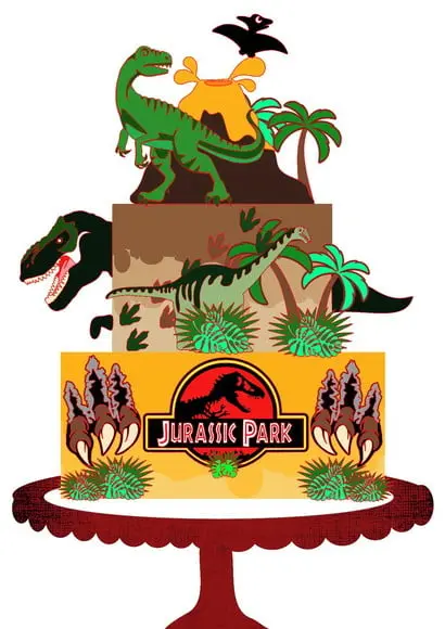 Arquivo de Corte Topo de Bolo Jurassic Park *Studio