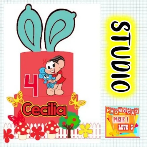 Arquivo De Corte Topo De Bolo Mônica *studio*