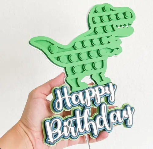 Arquivo de corte topo de bolo Pop It *Studio/SVG/EPS*
