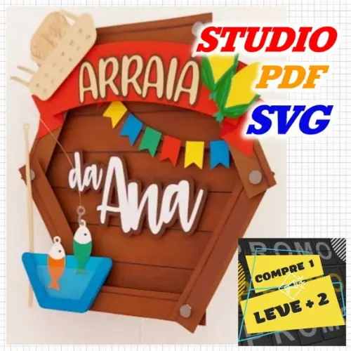 Arquivo de Corte Topo de Bolo São João Festa Junina Arraiá