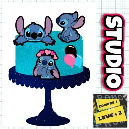 Arquivo de Corte Topo de Bolo Stitch