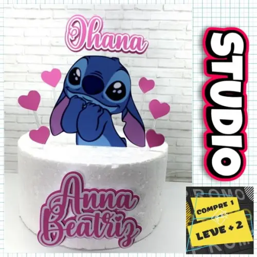 Arquivo de Corte Topo de Bolo Stitch