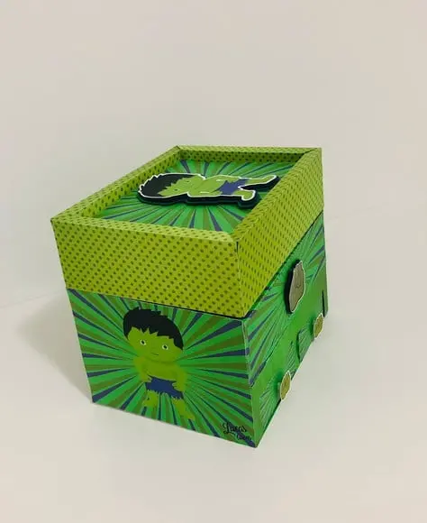 Arquivo Festa na Caixa Hulk com 2 gavetas *Studio/PDF
