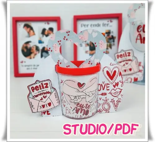 Arquivo suporte para Caneca - Dia dos namorados **Studio/PDF