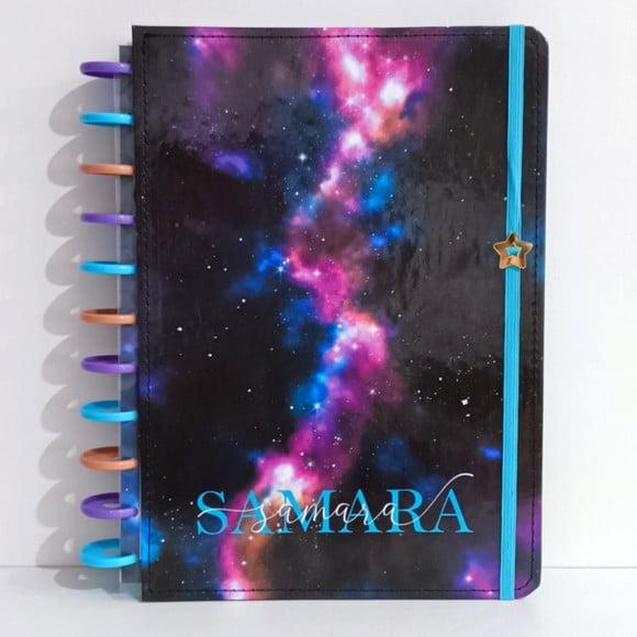 Caderno Universitario 8 Matérias de Disco Personalizado