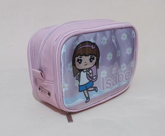 Estojo Big 100 Pens Menininha Rosa - Estojo Triplo