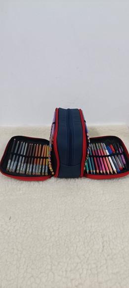 Estojo Big 100 Pens Personalizado + Brinde - Estojo Triplo