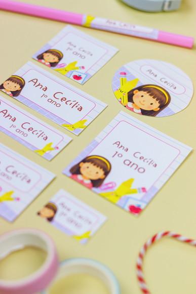 Kit Etiqueta Escolar Personalizado 173 Unidades