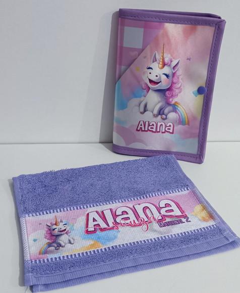 Kit Necessaire Slin + Lavabinho ( Toalhinha ) Personalizada