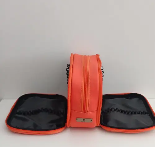 Estojo Big 100 Pens Laranja Personalizado - Estojo Triplo