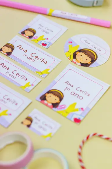 Kit Etiqueta Escolar Personalizado 173 Unidades