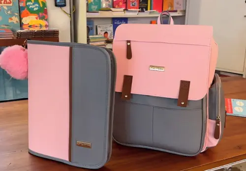 Kit Mochila Escolar + Fichário