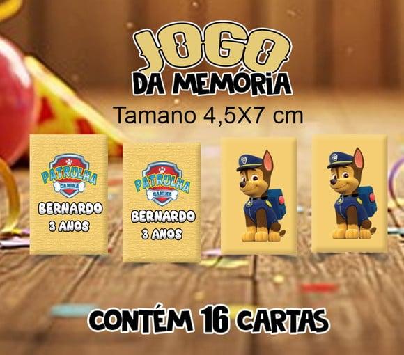 Jogo da Memória Patrulha Canina