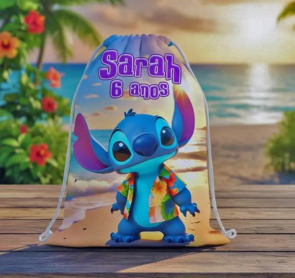 Mochilinha Saco Llilo &stich